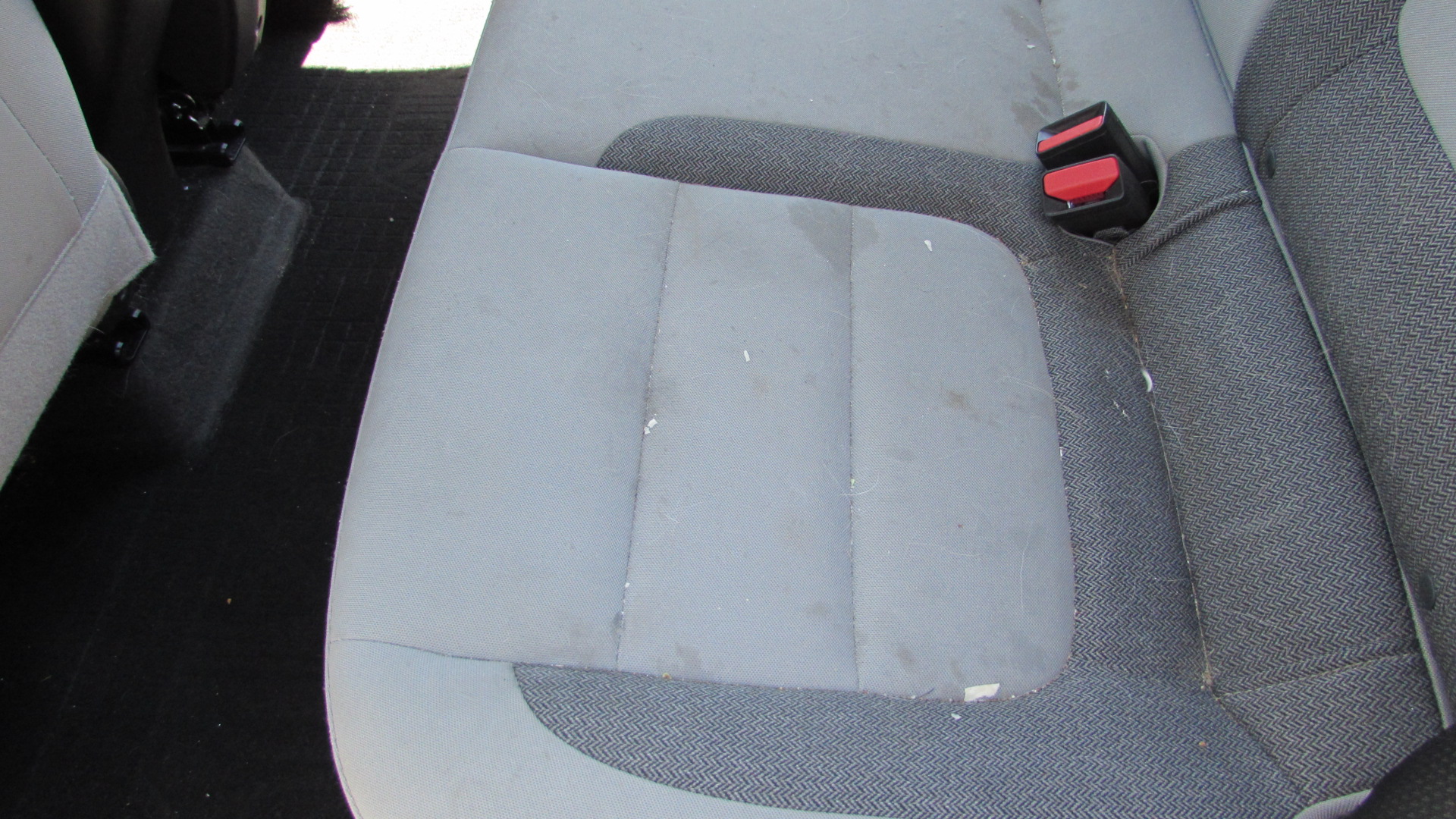 Before interior cleaning - stained car seats