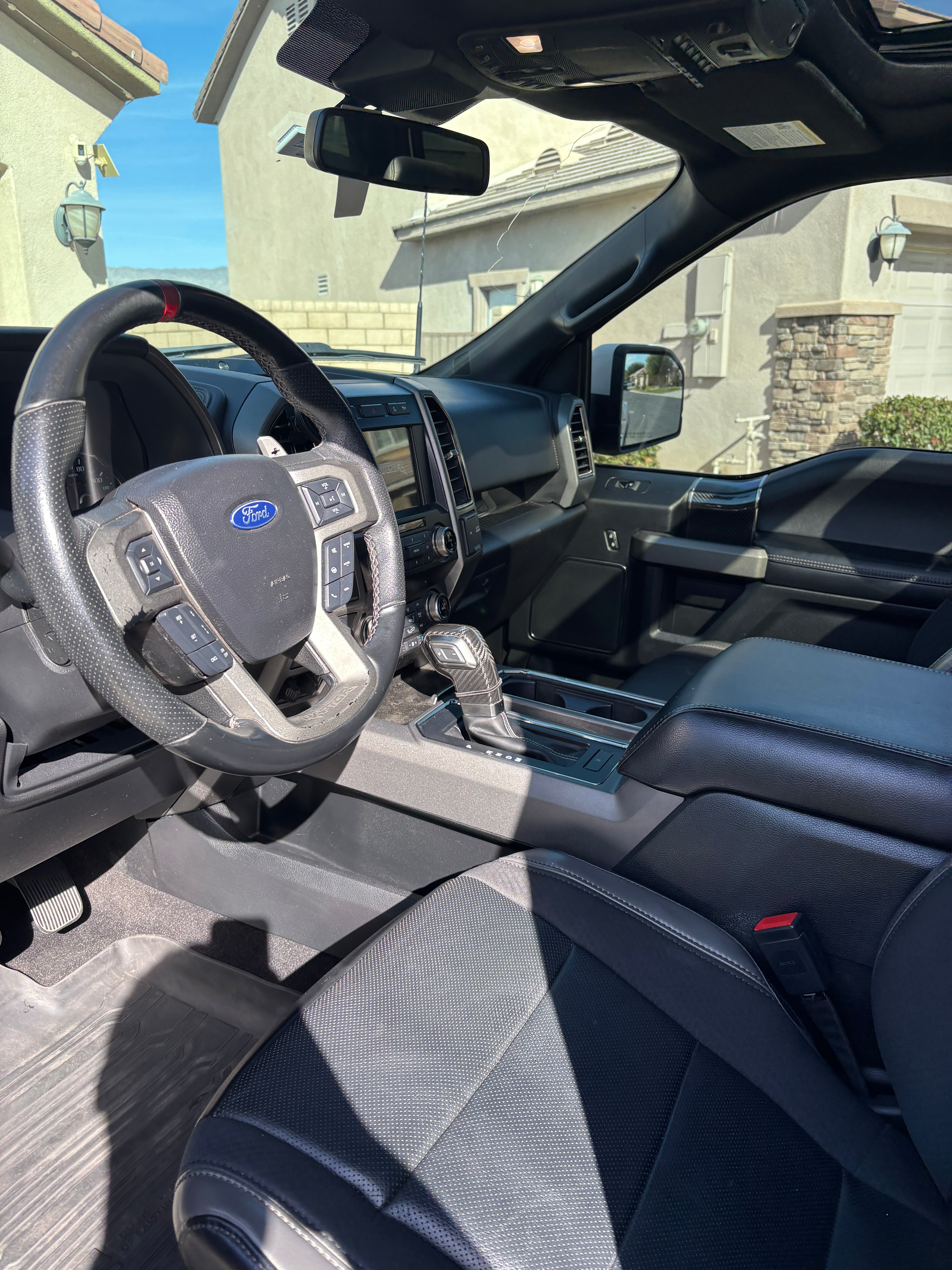 Clean Ford truck interior after detailing